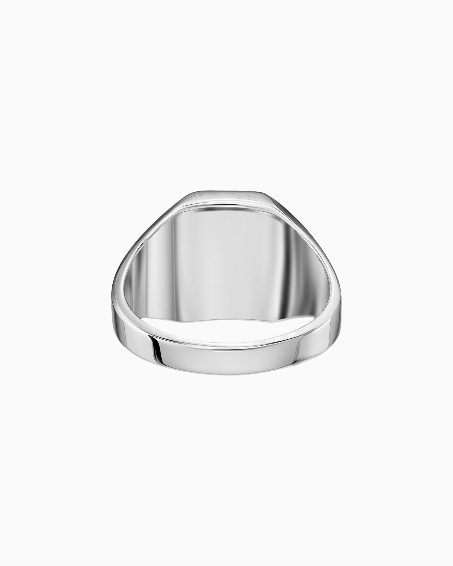 Signet ring octagon brushed