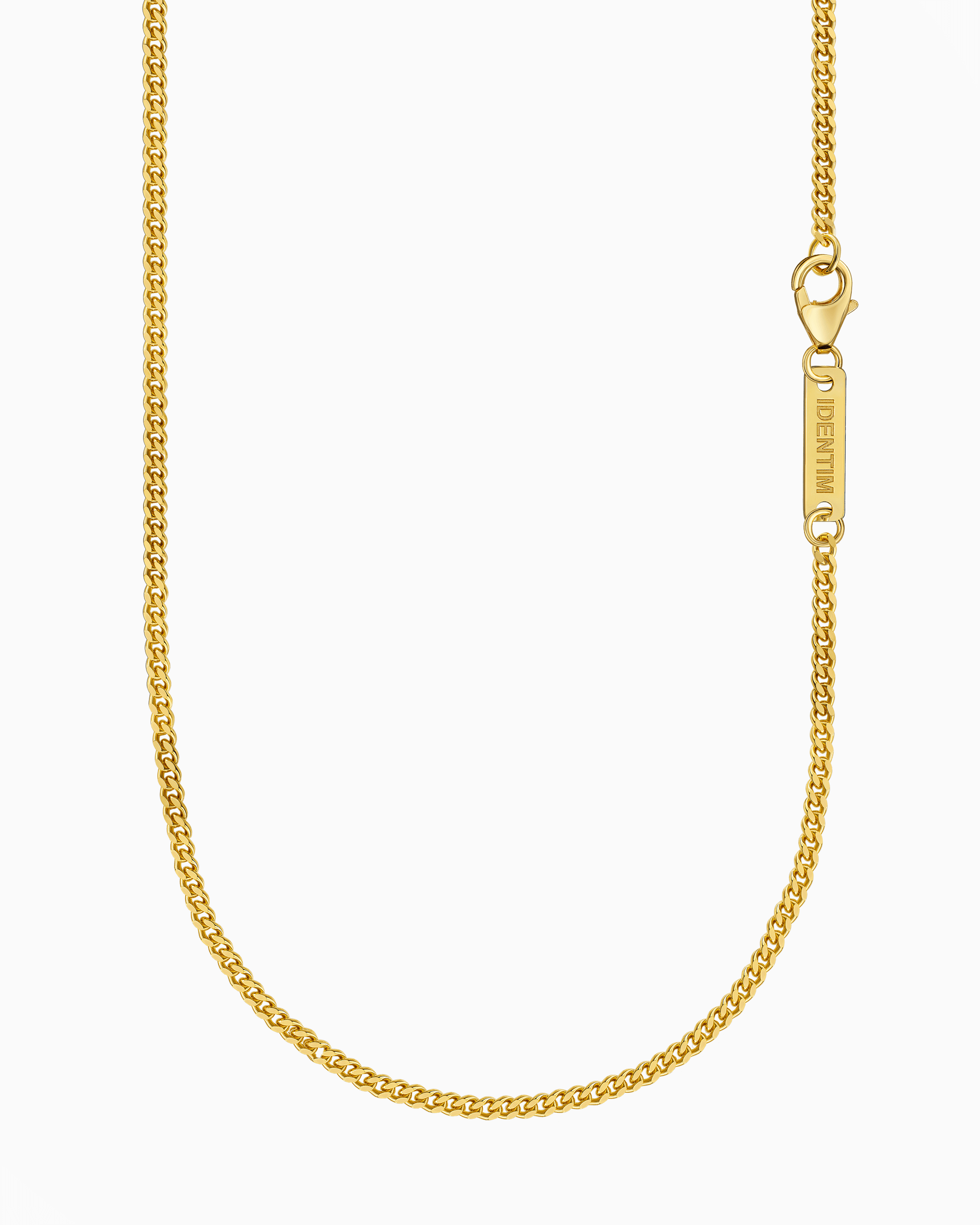 Curb chain 925 silver 18 carat gold-plated 2.40mm