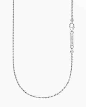 Cord necklace 925 silver rhodium-plated 2.00mm