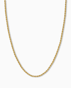 Cord necklace 925 silver 18 carat gold-plated 1.20mm