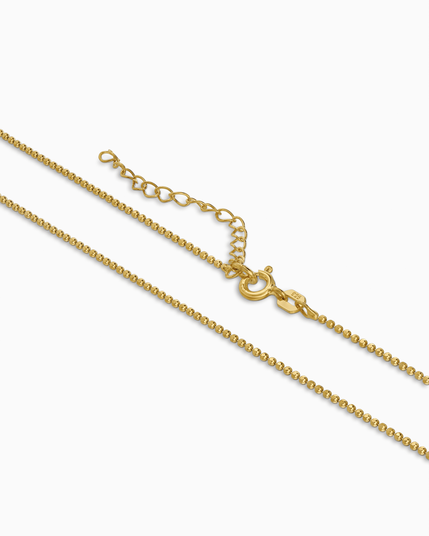 Ball chain 925 silver 18 carat gold-plated 1.20mm