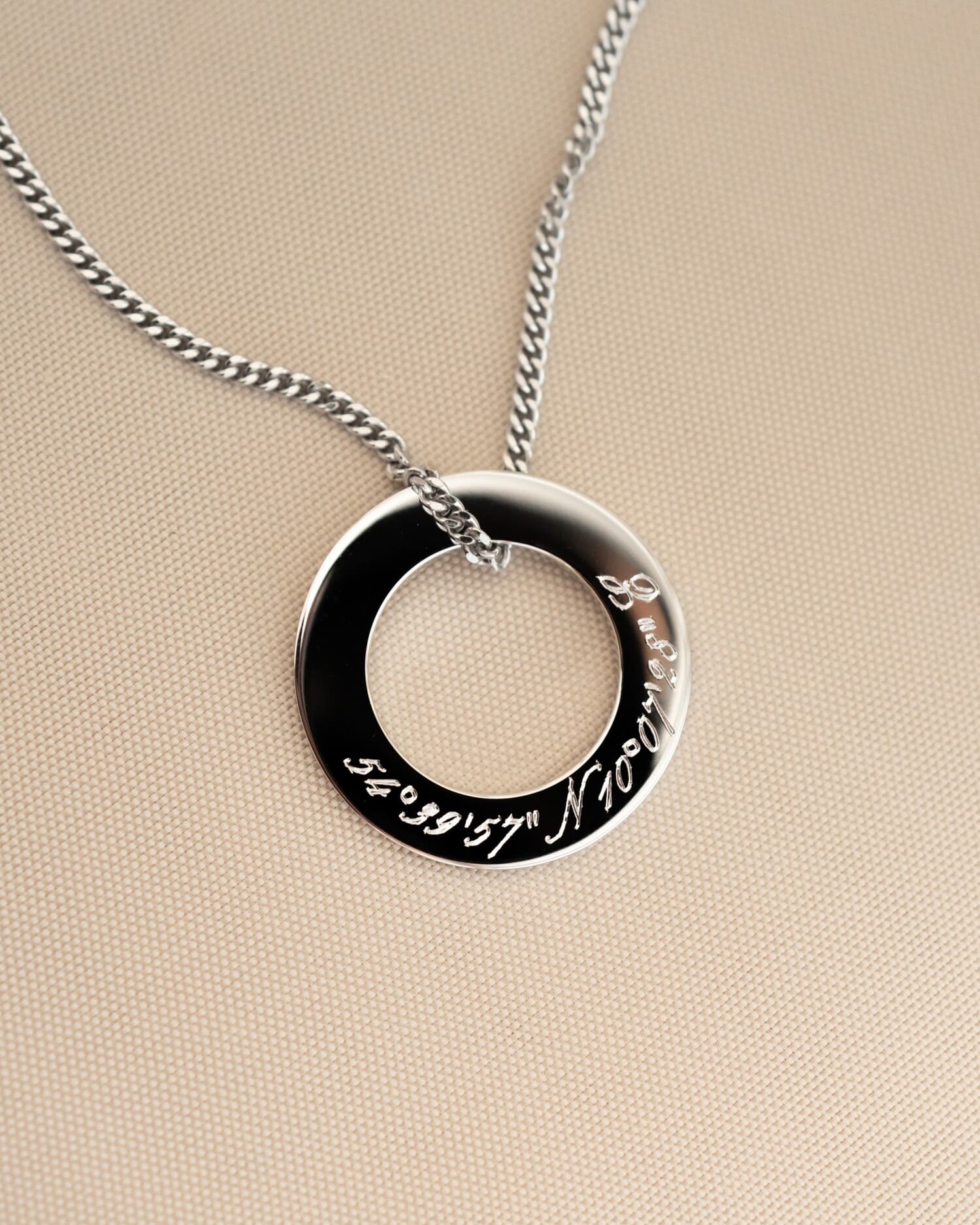 Ring Necklace Engraving plate Pendant