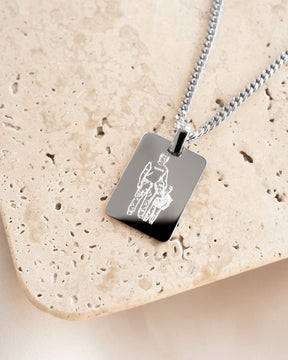 Image/graphic upload engraving plates necklace pendant rectangle