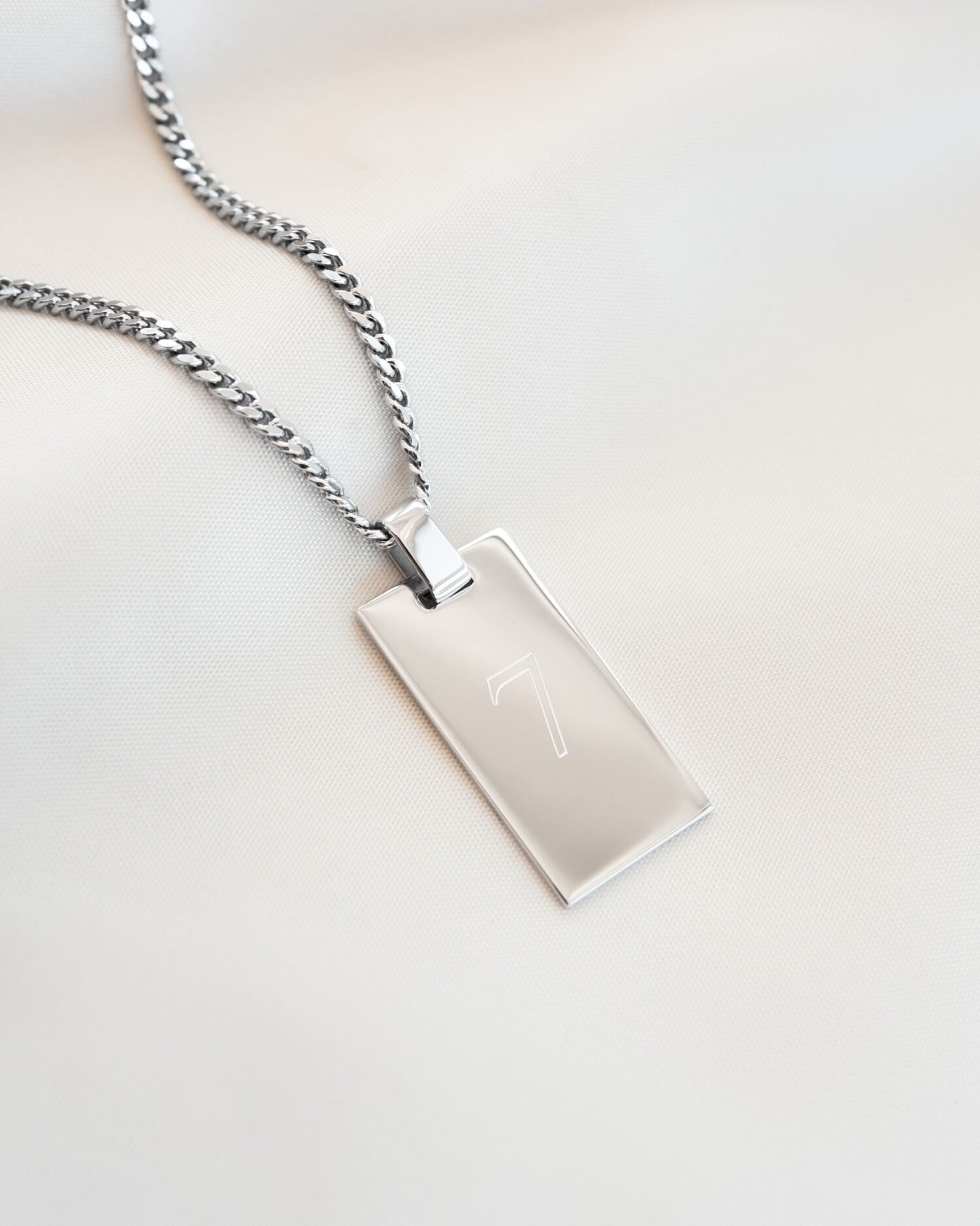 Engraving plates necklace pendant rectangle