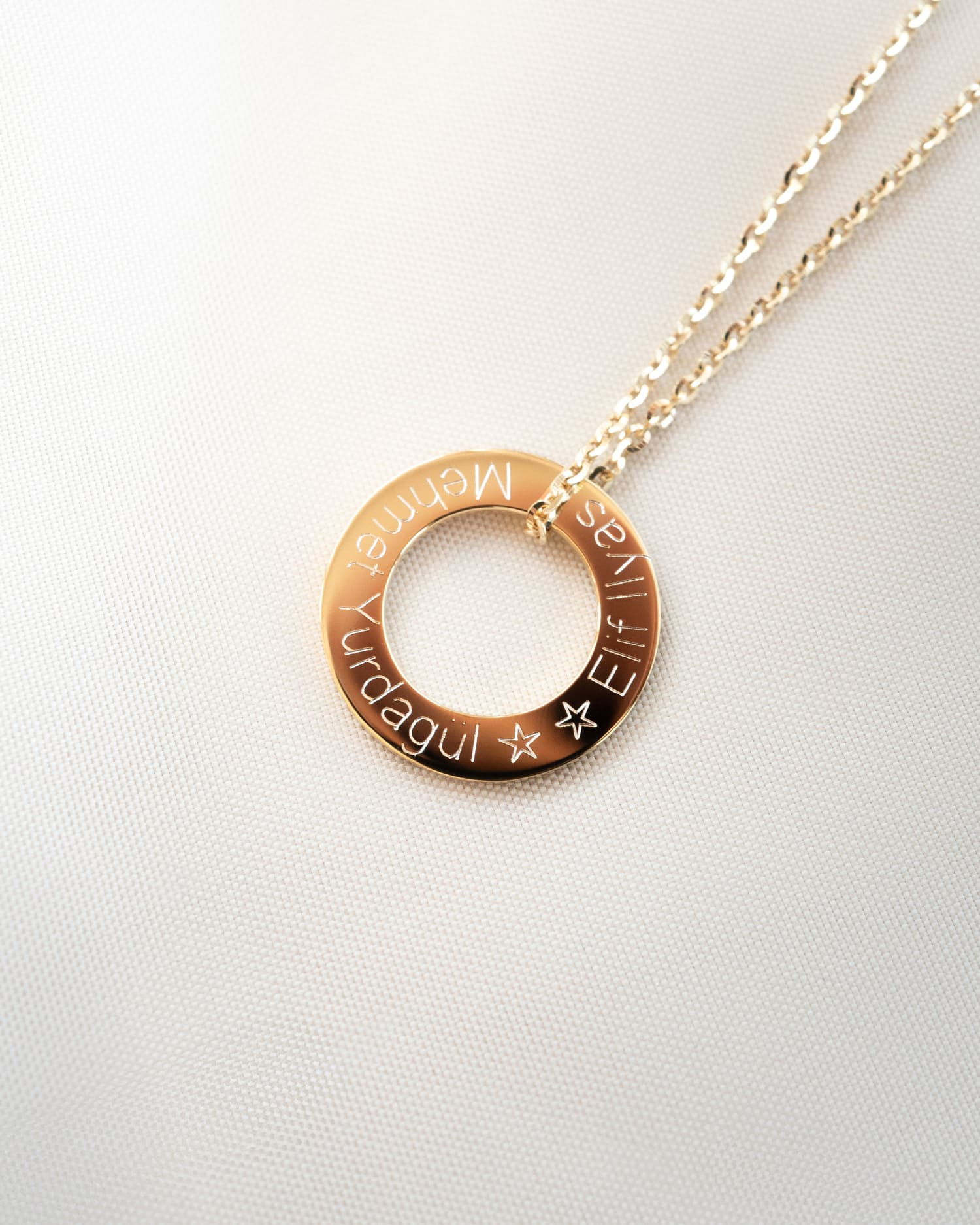 Ring Necklace Engraving plate Pendant