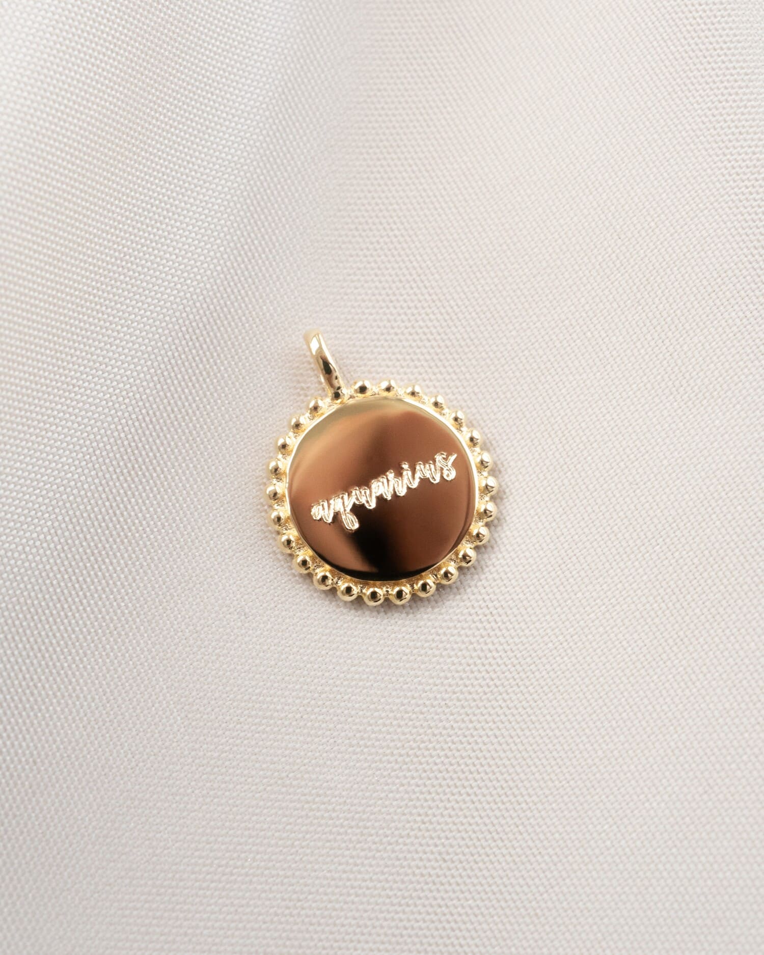 Engraving plates necklace pendant round 14mm