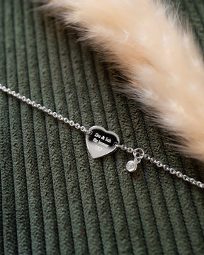 Engraving bracelet engraving plate heart zirconia