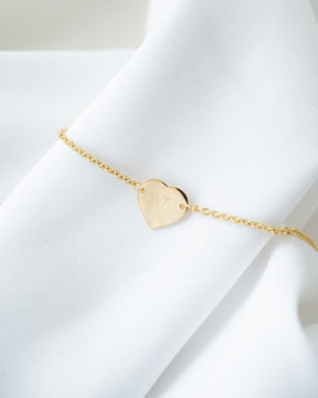Birth flower engraving bracelet engraving plate heart