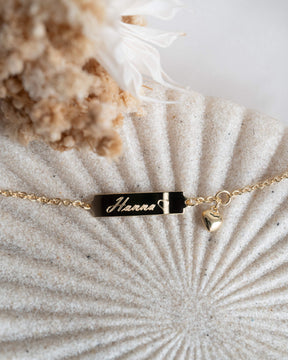 Engraving bracelet engraving plate heart