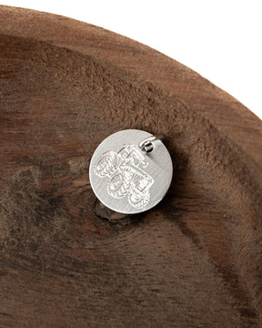 Engraving plates necklace pendant round 14mm