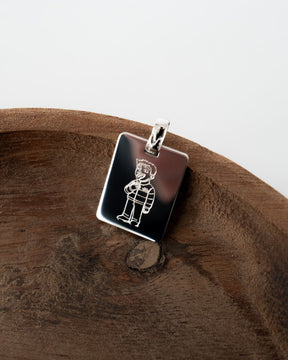 Image/graphic upload engraving plate necklace pendant rectangle