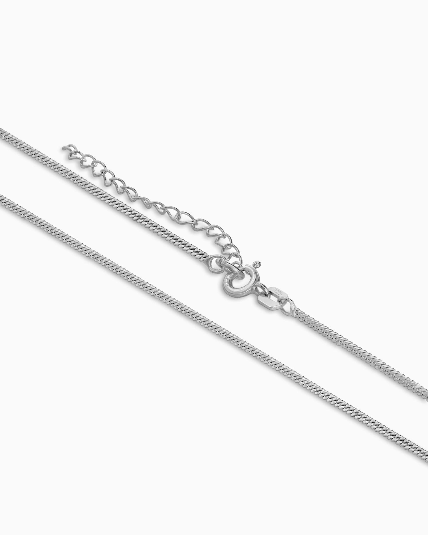 Curb chain 925 silver rhodium-plated 1.40mm