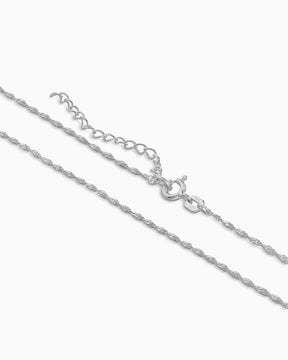 Singapore chain 925 silver rhodium-plated 1.20mm
