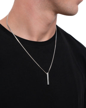 Bar necklace engraving plate pendant