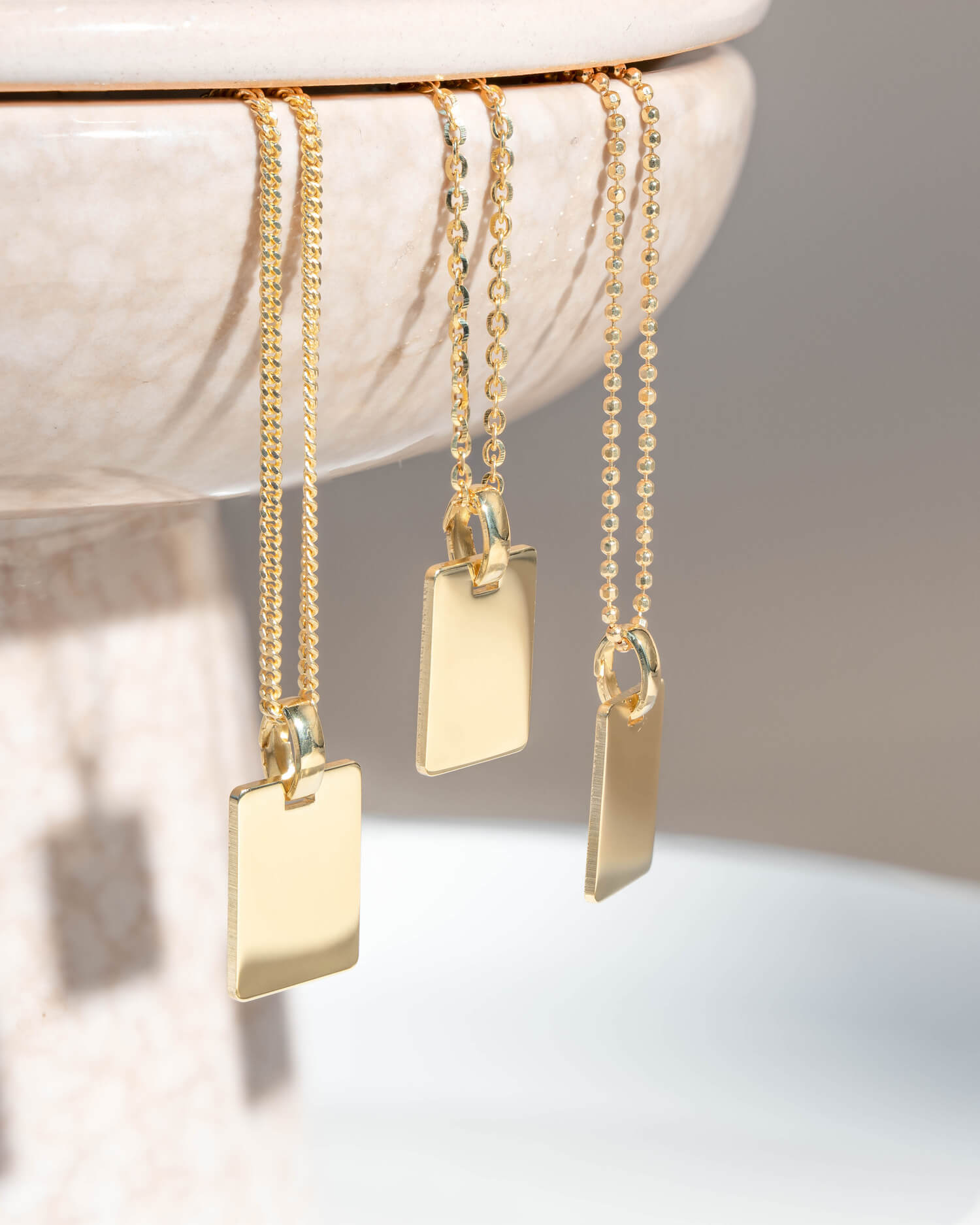 Child symbols engraving plates necklace pendant square