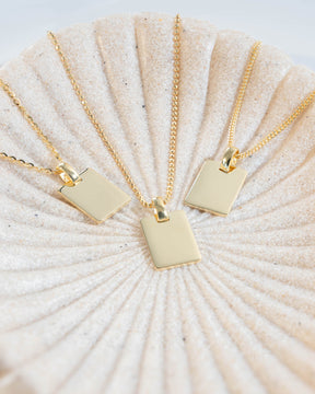 Zodiac sign engraving plates necklace pendant square
