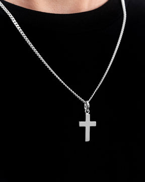 Collier Croix Plaque de gravure Pendentif Poli