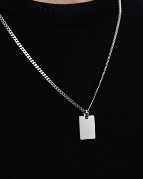 Plaque de gravure Collier Pendentif Rectangle