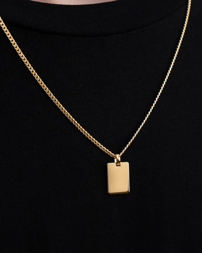 Plaques gravées Collier Pendentif Rectangle