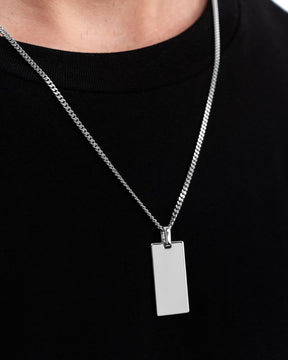 Handwriting Upload Plaques à graver Collier Pendentif Rectangle