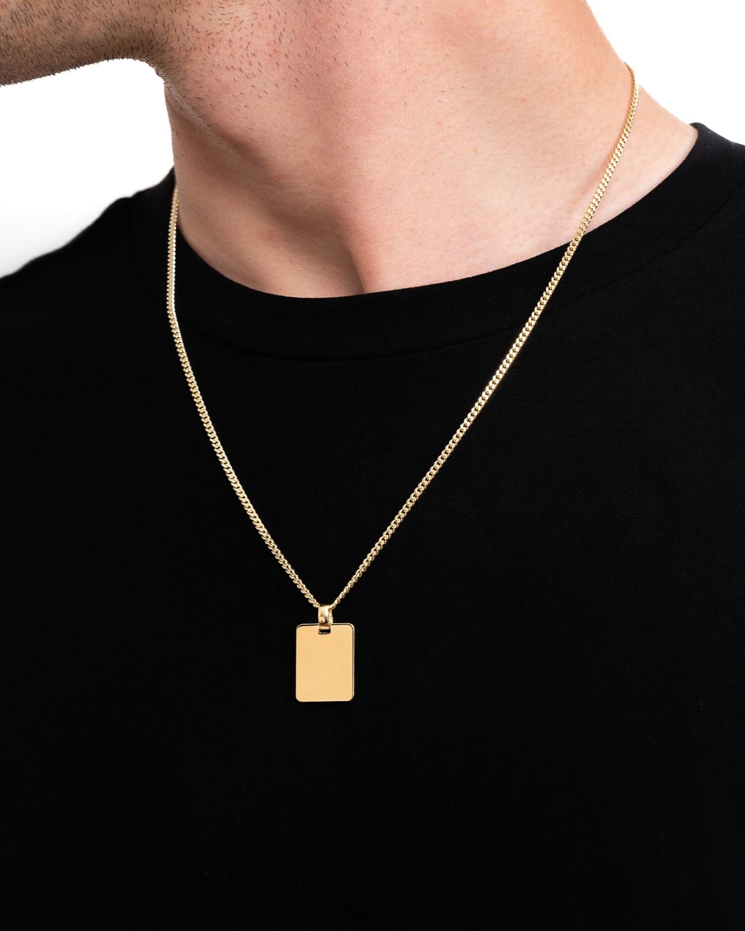 Signe du zodiaque Plaques gravées Collier Pendentif Rectangle