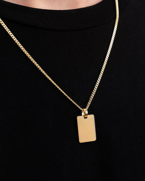 Empreintes digitales Plaques à graver Collier Pendentif Rectangle