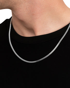 Chaîne blindée 925 argent rhodié 3,30mm