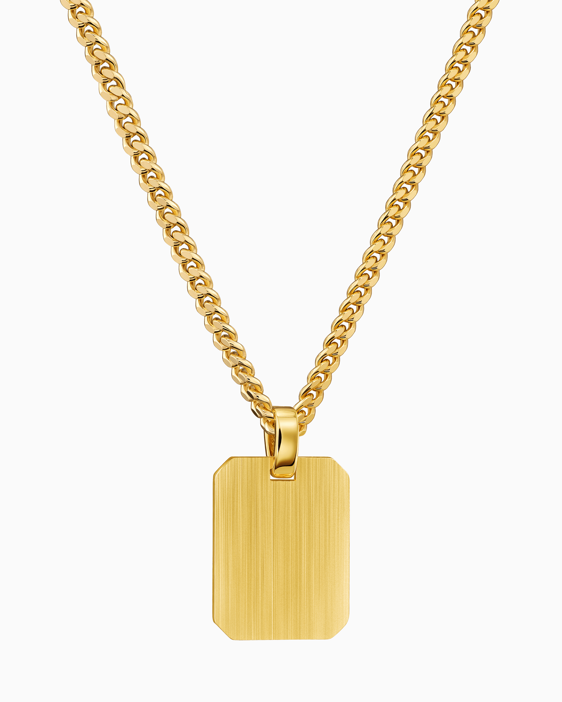 Plaques gravées Collier Pendentif Octogone