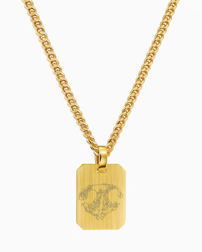 Empreinte nasale Plaques à graver Collier Pendentif Octogone