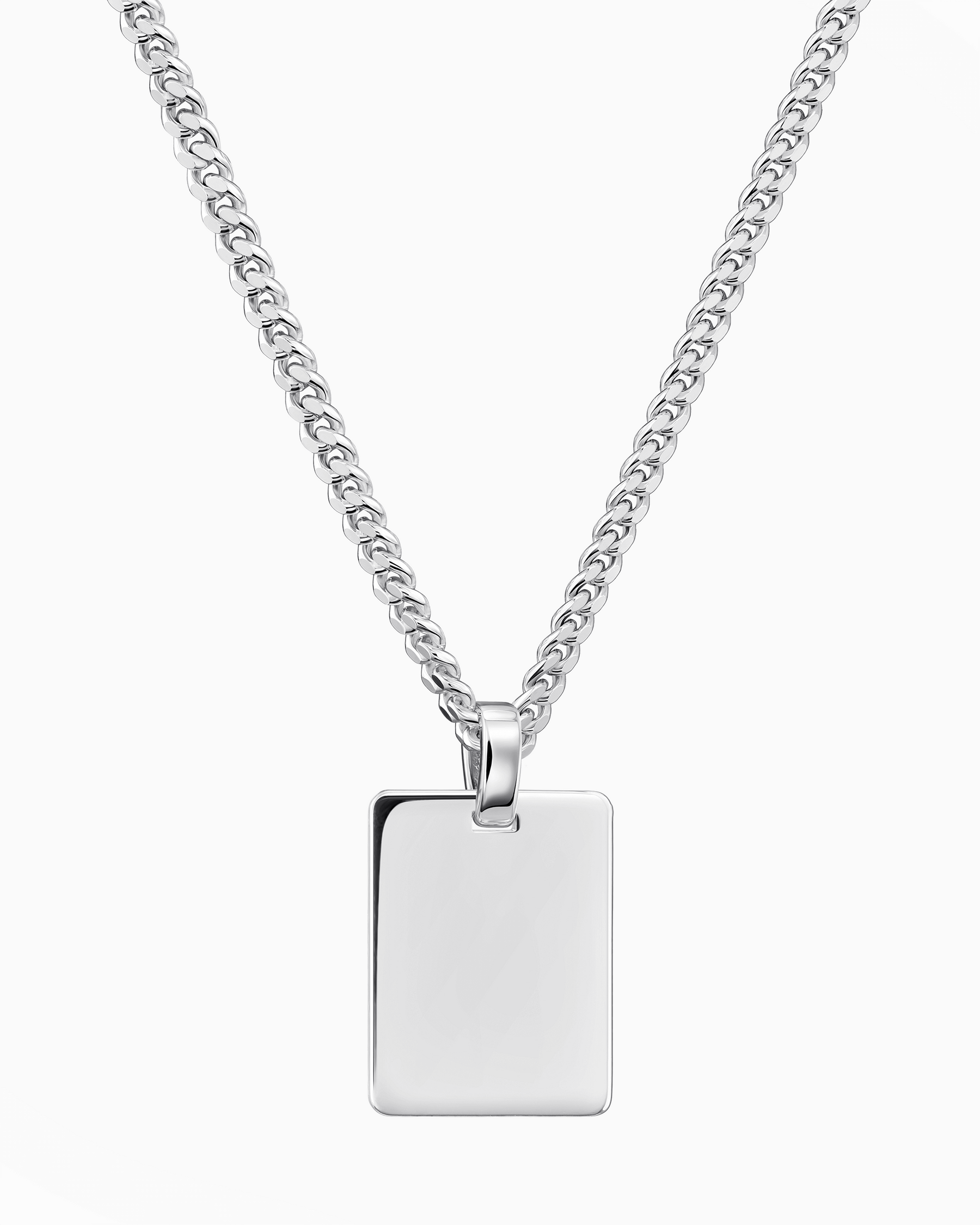 Plaque de gravure Collier Pendentif Rectangle