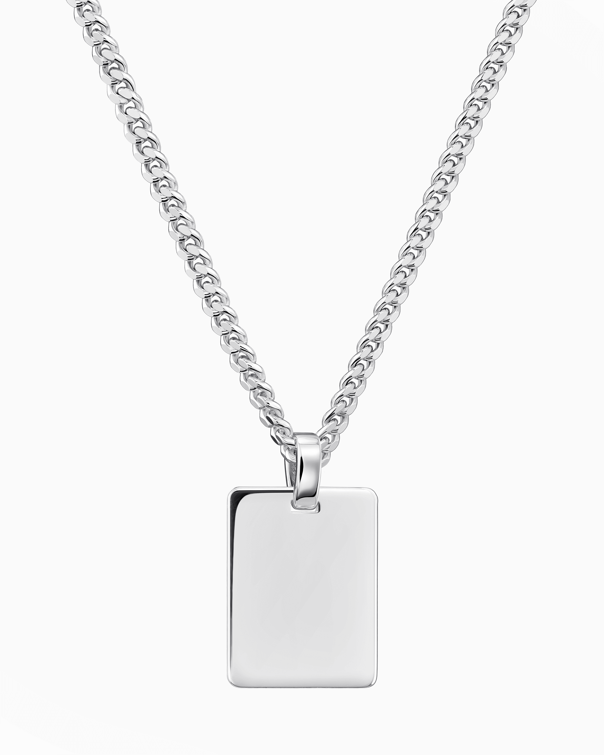 Plaque de gravure Collier Pendentif Rectangle