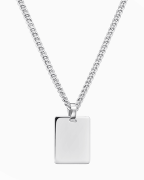Plaque de gravure Collier Pendentif Rectangle
