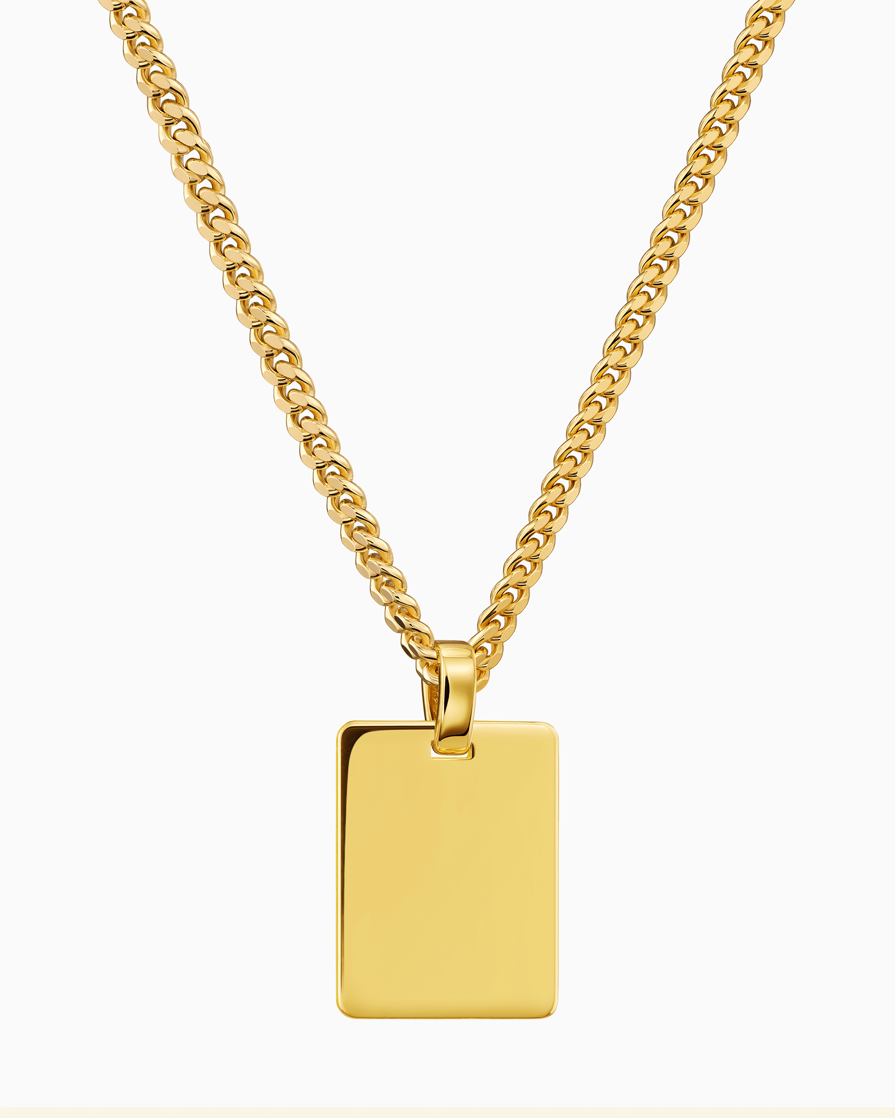Plaques gravées Collier Pendentif Rectangle