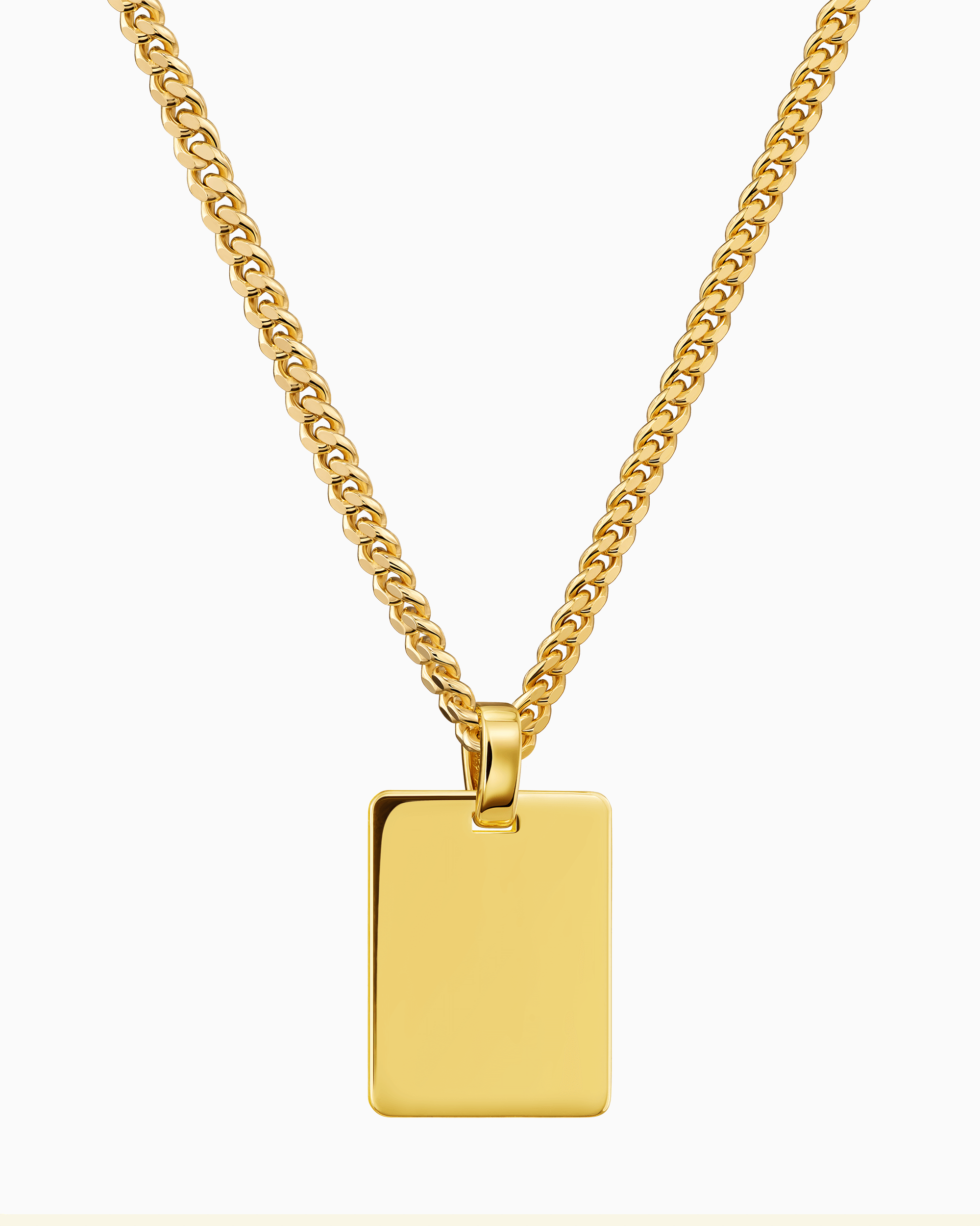 Plaques gravées Collier Pendentif Rectangle