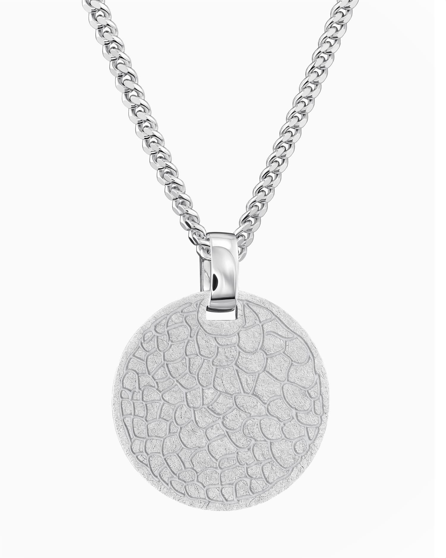 Empreinte nasale Plaques à graver Collier Pendentif Rond Glacé
