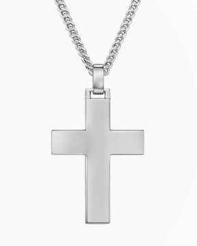 Collier Croix Plaque de gravure Pendentif Poli