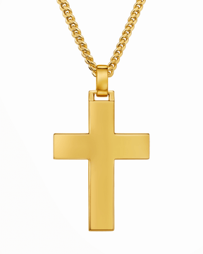 Collier Croix Plaque de gravure Pendentif Poli