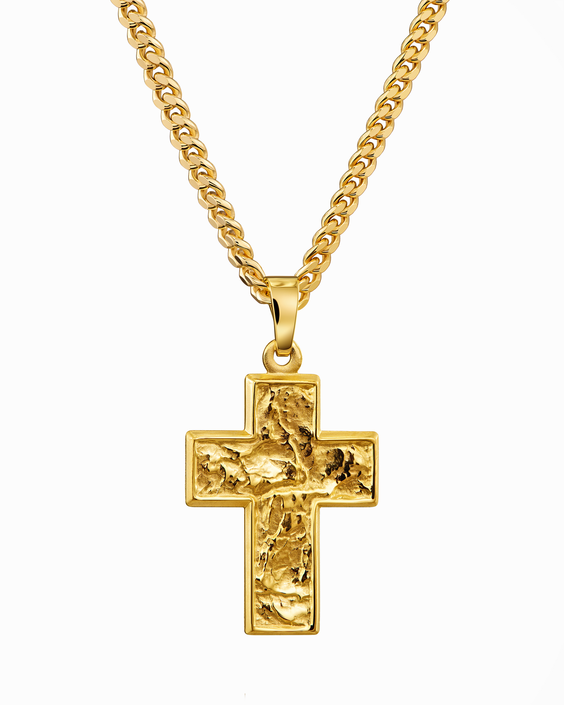 Croix Collier Pendentif plaque gravée Sueno