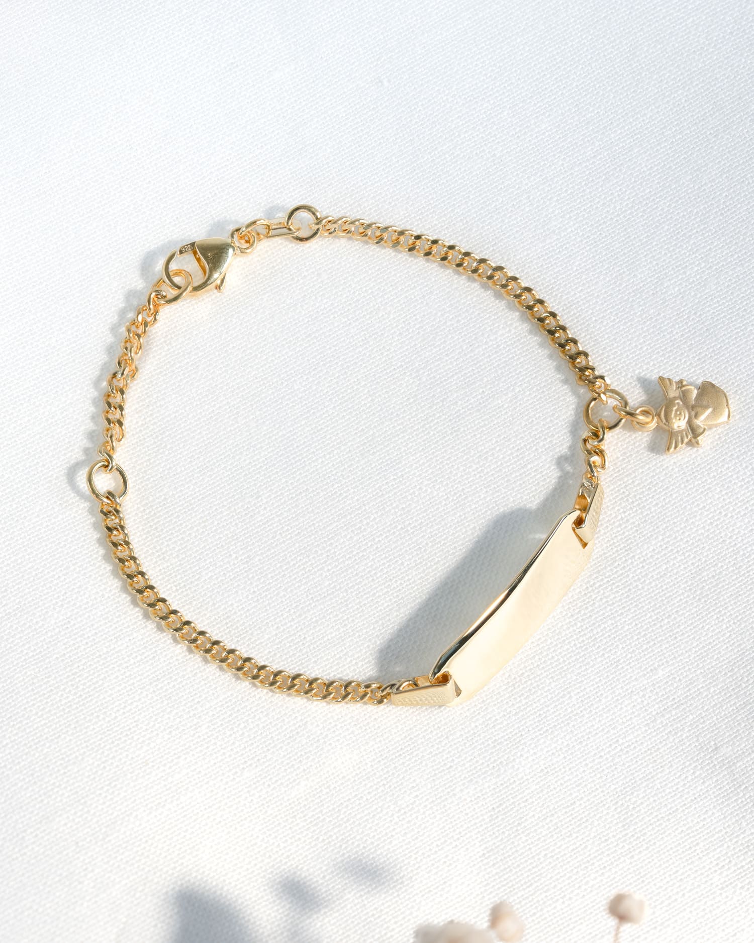 Bracelet gravé Plaque gravée Ange gardien