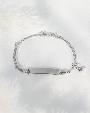 Bracelet à gravure Plaque à gravure Zirconia Rose