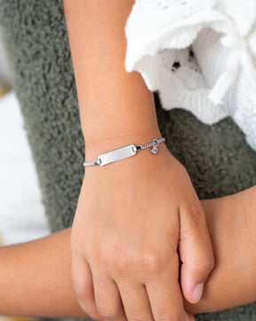 Bracelet à gravure Plaque à gravure Zirconia Rose