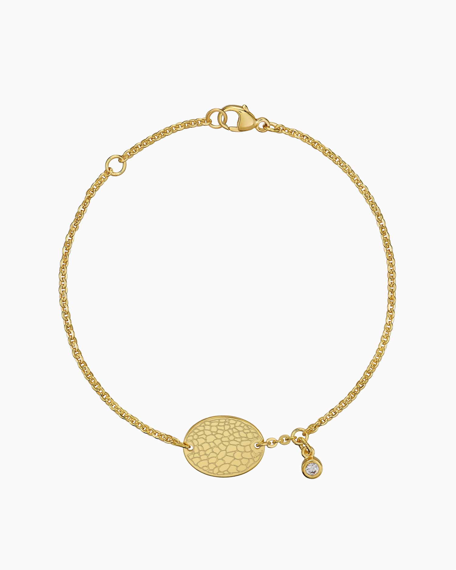 Empreinte nasale Bracelet de gravure Plaque de gravure Ovale Zirconia