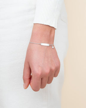 Bracelet de gravure Plaque de gravure Cœur