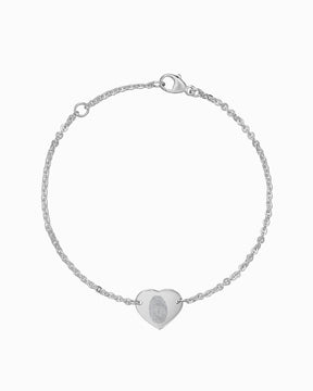 Empreinte digitale Bracelet de gravure Plaque de gravure Cœur