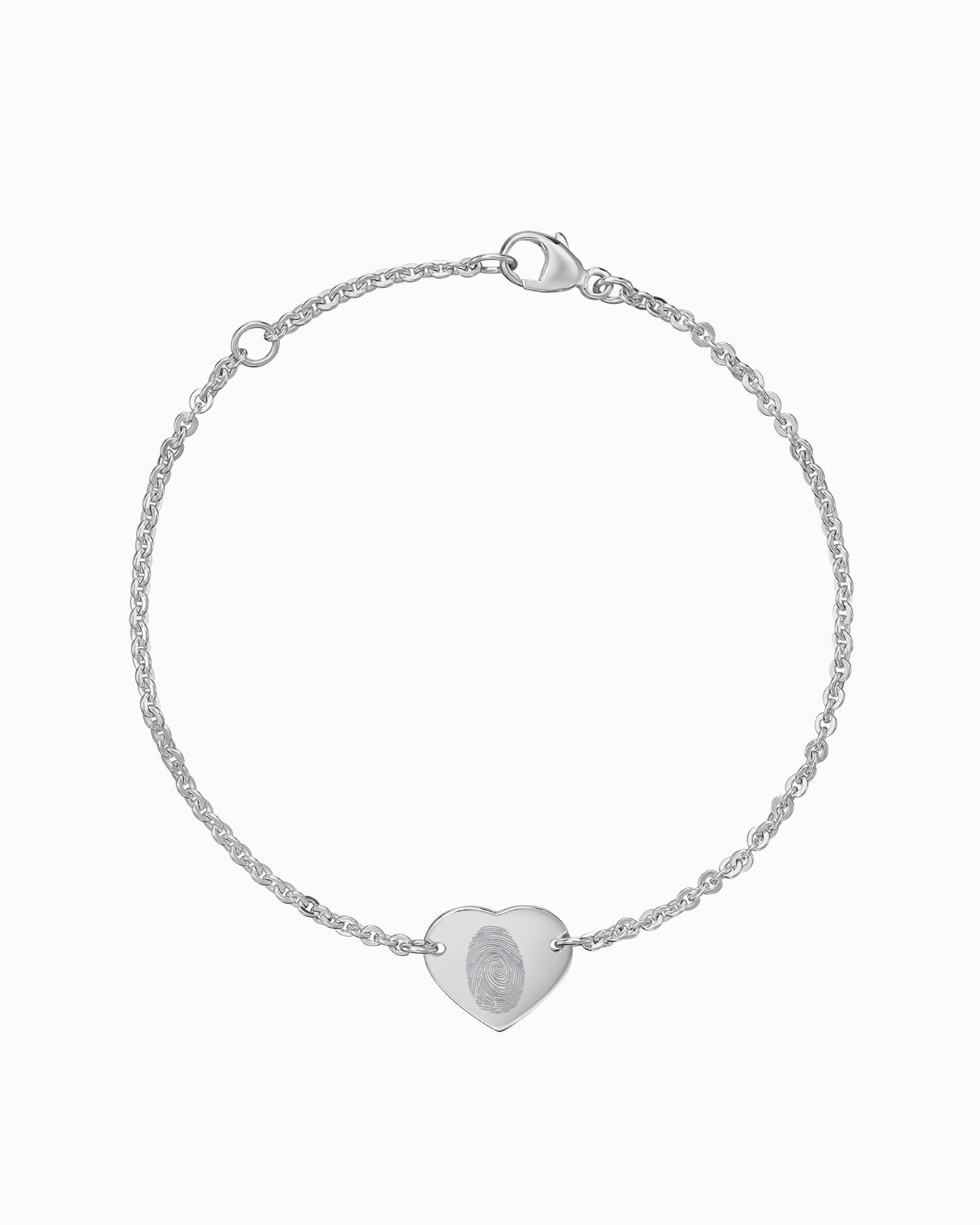 Empreinte digitale Bracelet de gravure Plaque de gravure Cœur