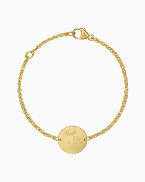 Empreinte de la main Bracelet de gravure Plaque de gravure Ronde