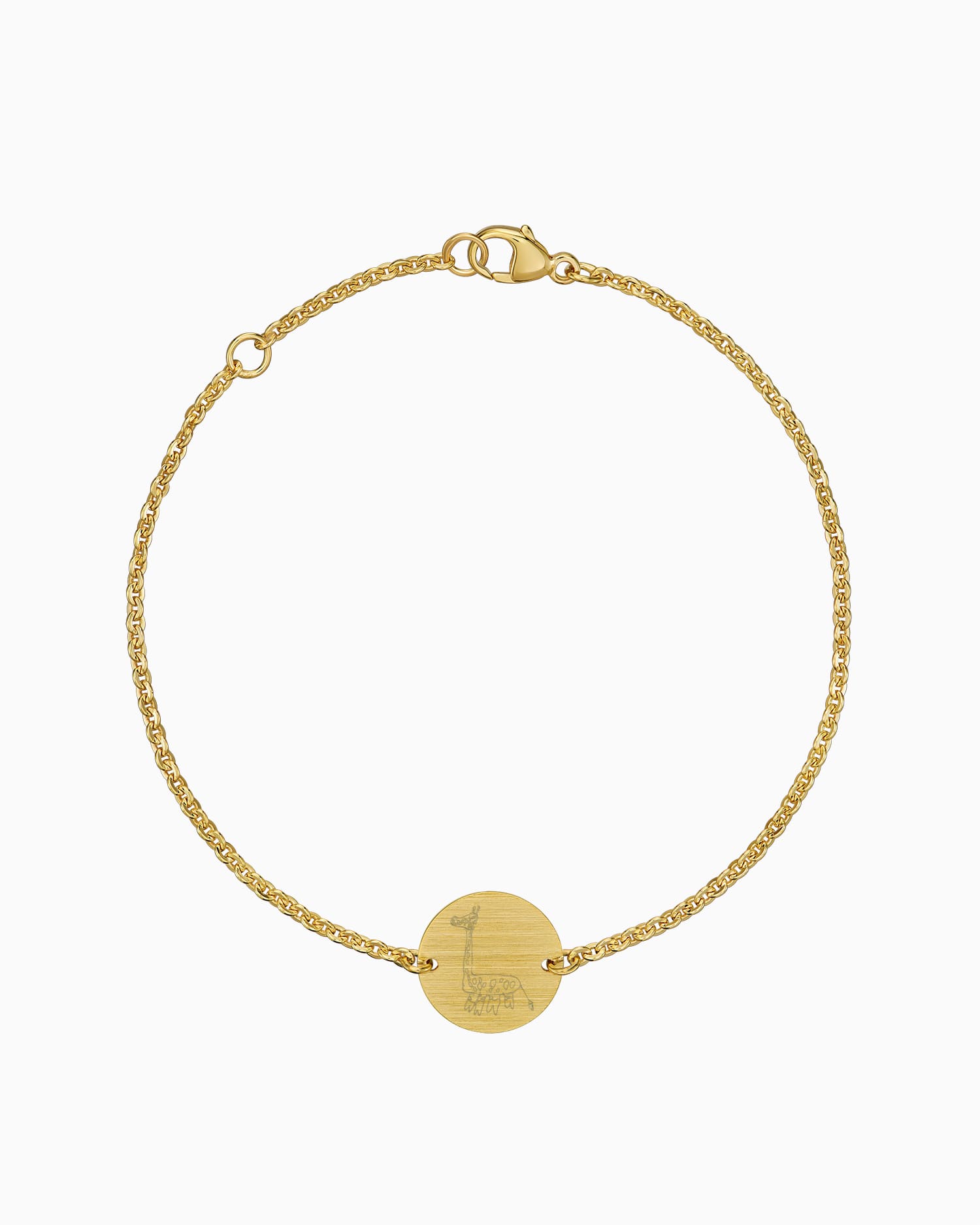 Dessin personnel bracelet à graver Plaque à graver ronde