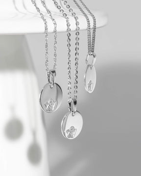 Plaques à graver Pendentif Collier Ange gardien 12mm