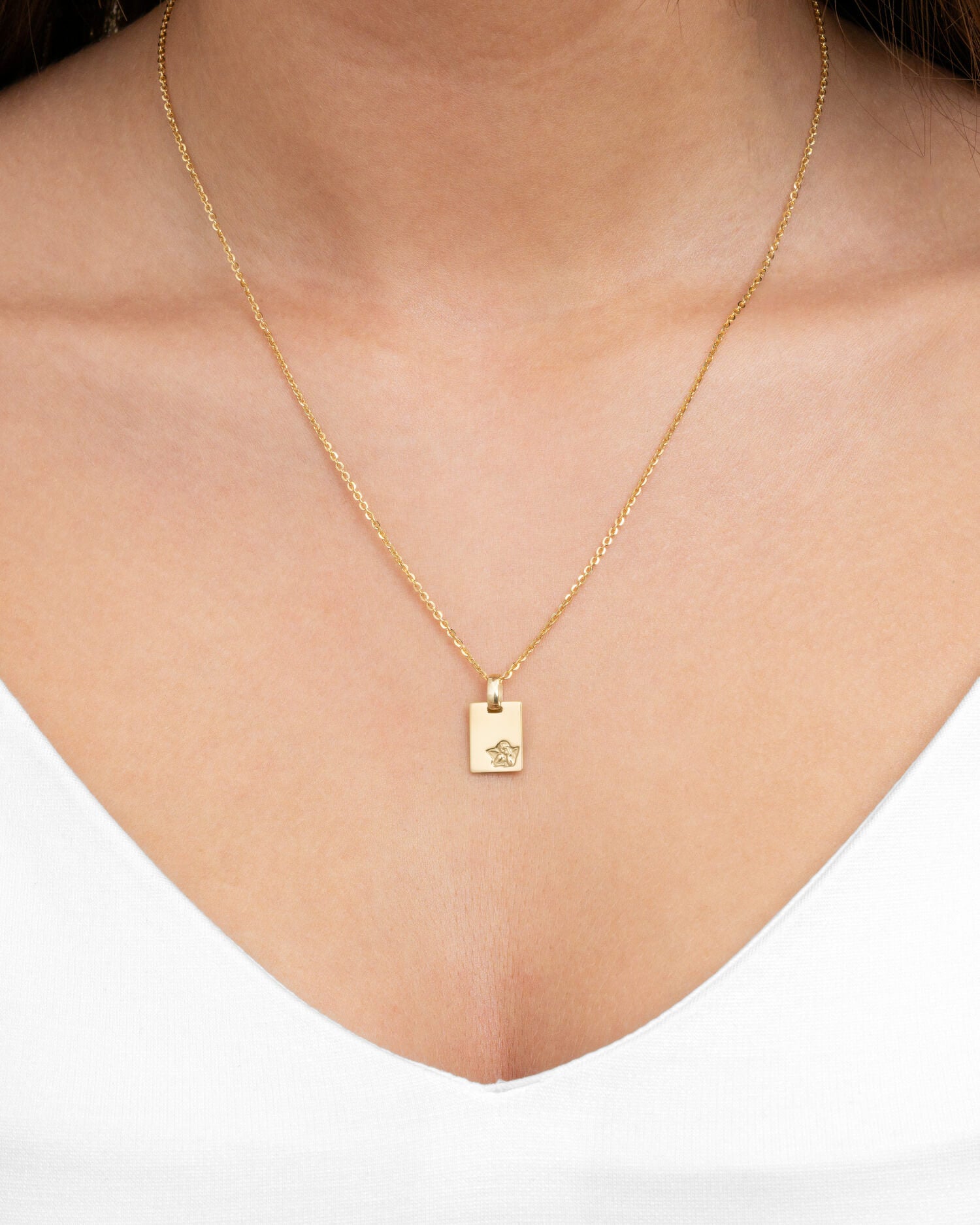 Plaques gravées Pendentif Collier Ange gardien