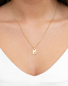 Plaques gravées Pendentif Collier Ange gardien
